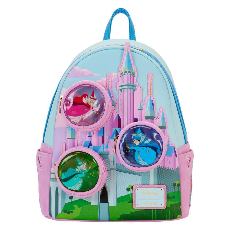 Loungefly Disney Sleeping Beauty Castle Three Good Fairies Stained Glass Mini Backpack - Loungefly - Ginga Toys