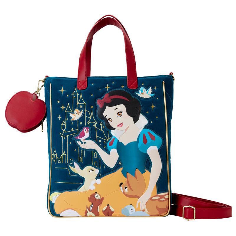 Loungefly Disney Snow White Classic Apple Quilted Velvet Tote Bag With Coin Bag - Loungefly - Ginga Toys