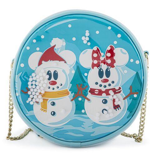 Loungefly Disney Snowman Mickey and Minnie Mouse Snow Globe Crossbody Bag - Loungefly - Ginga Toys