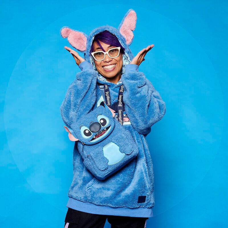 Loungefly Disney Stitch Plush Sherpa Cosplay Mini Backpack - Loungefly - Ginga Toys
