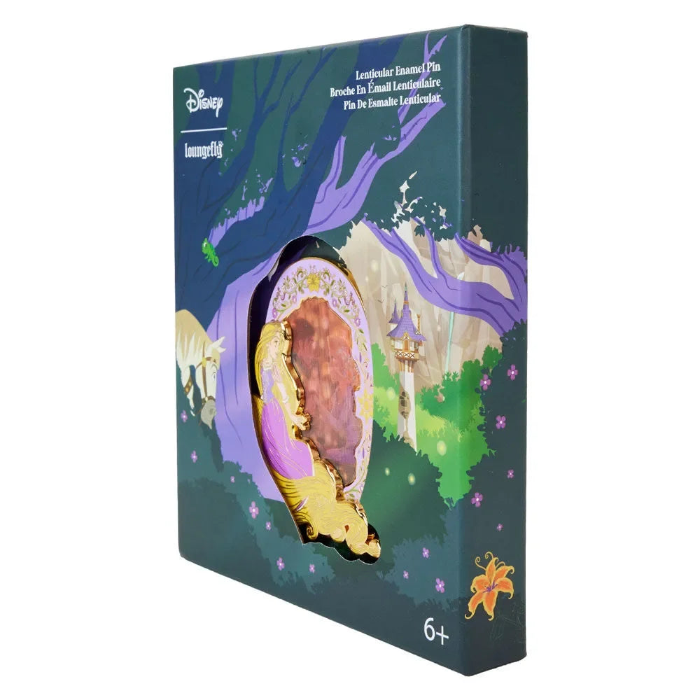 Loungefly Disney Tangled Rapunzel Princess Series 3" Collector Box Lenticular Pin - Ginga Toys