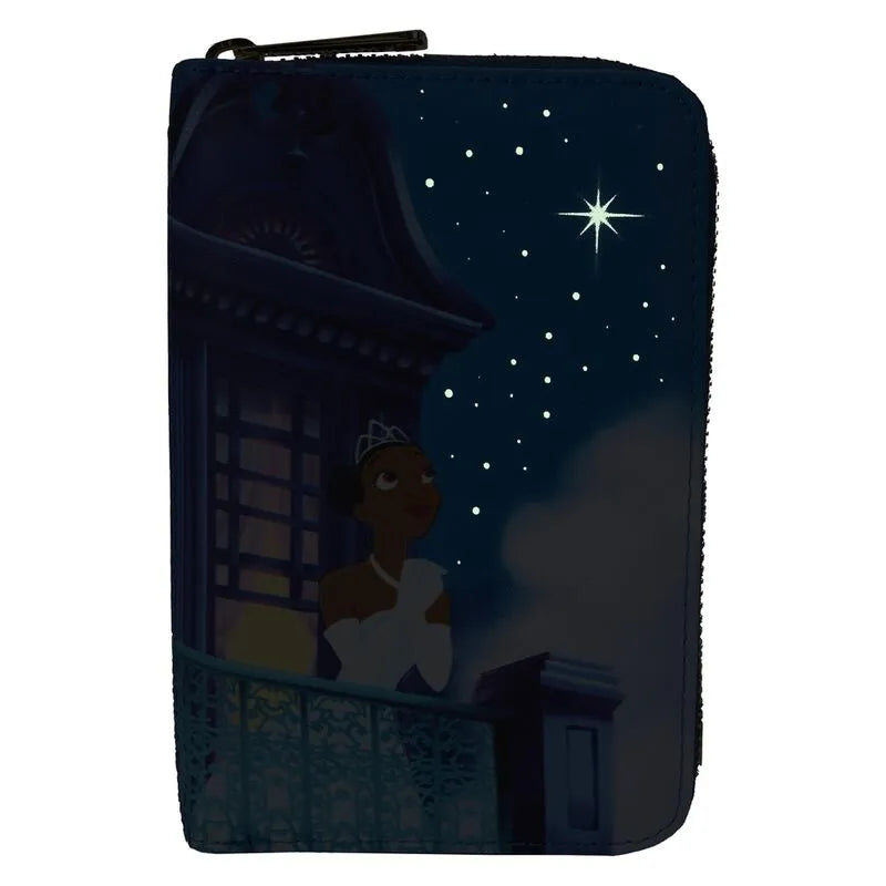 Loungefly Disney The Princess And The Frog 15th Anniversary Evening Star Glow Zip Around Wallet - Ginga Toys