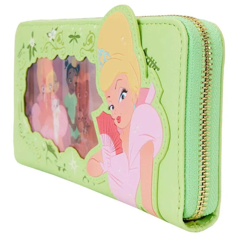 Loungefly Disney The Princess and the Frog Princess Series Lenticular Zip Around Wristlet Wallet - Ginga Toys