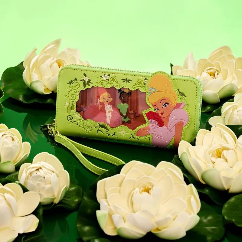 Loungefly Disney The Princess and the Frog Princess Series Lenticular Zip Around Wristlet Wallet - Ginga Toys