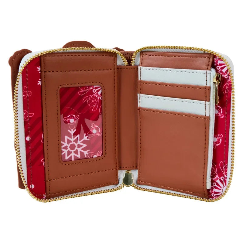 Loungefly Disney Winnie The Pooh & Friends Christmas Greetings Zip Around Wallet - Ginga Toys