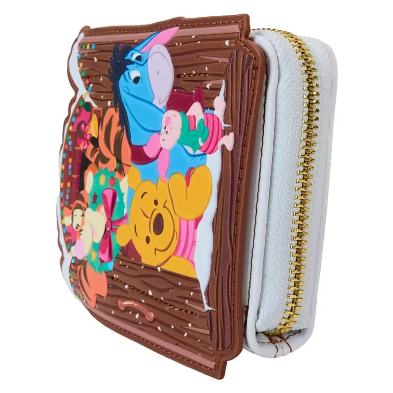 Loungefly Disney Winnie The Pooh & Friends Christmas Greetings Zip Around Wallet - Ginga Toys