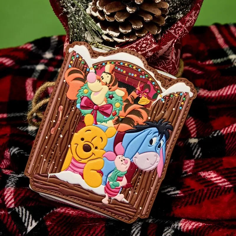 Loungefly Disney Winnie The Pooh & Friends Christmas Greetings Zip Around Wallet - Ginga Toys