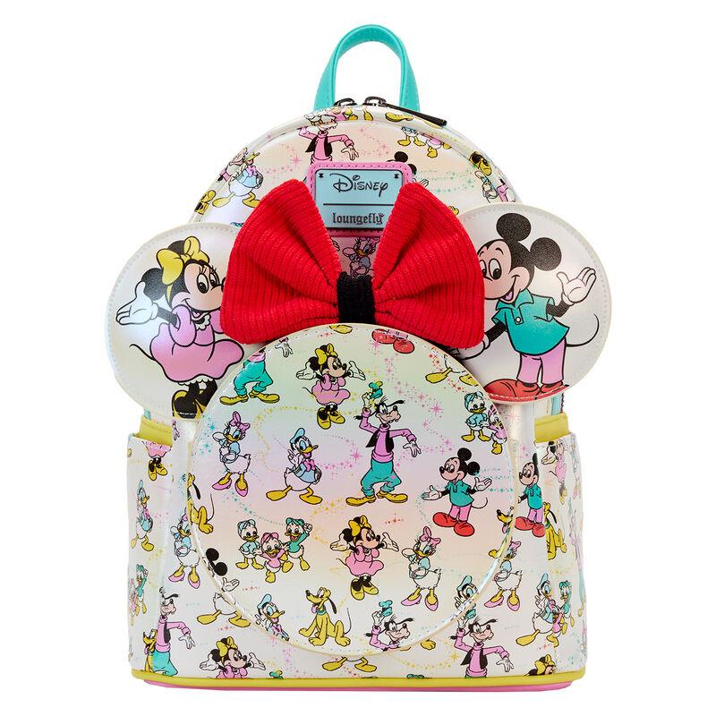 Loungefly Disney100 Mickey & Friends Classic AOP Mini Backpack With Ear Headband - Loungefly - Ginga Toys