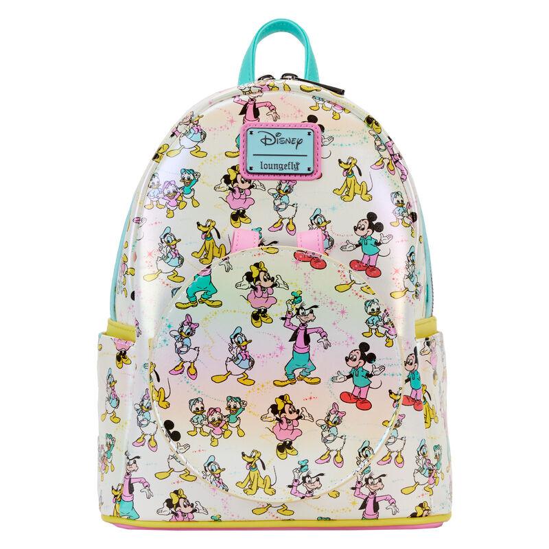 Loungefly Disney100 Mickey & Friends Classic AOP Mini Backpack With Ear Headband - Loungefly - Ginga Toys