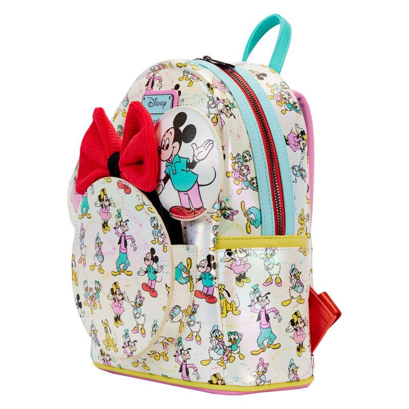 Loungefly Disney100 Mickey & Friends Classic AOP Mini Backpack With Ear Headband - Loungefly - Ginga Toys