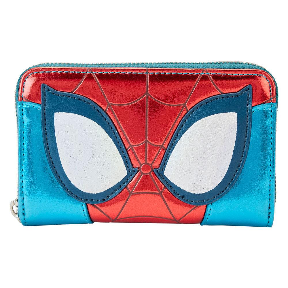 Loungefly Marvel Metallic Spider-Man Zip Around Wallet - Loungefly - Ginga Toys