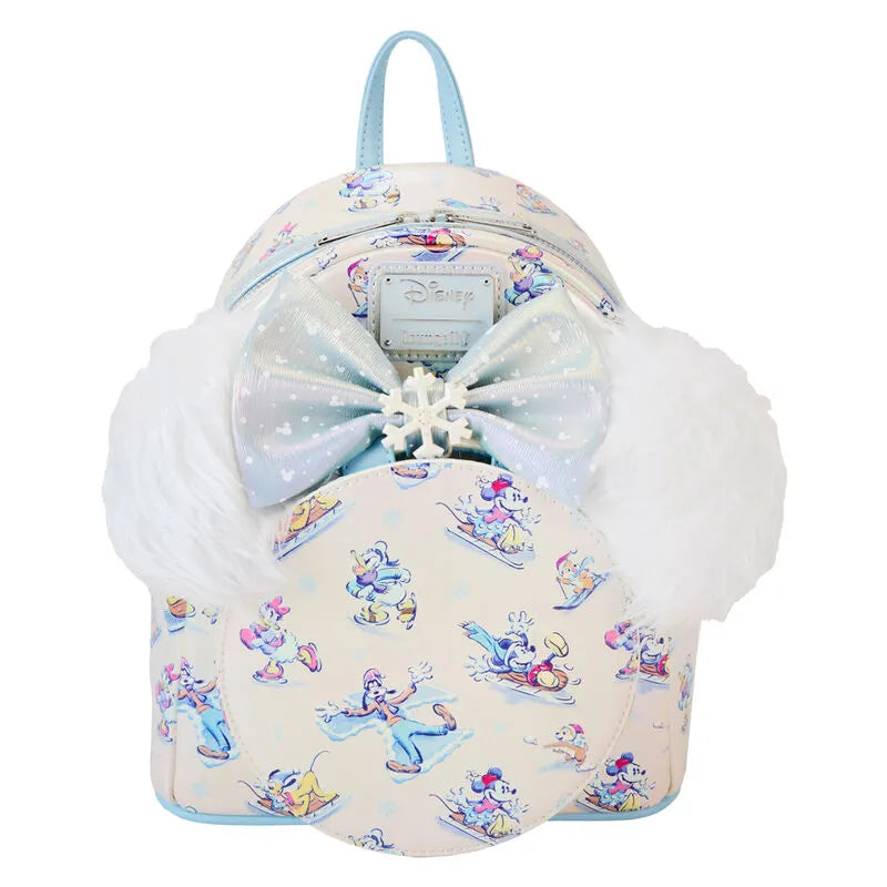 Loungefly Mickey & Friends Winter Wonderland Mini Backpack With Ear Headband - Ginga Toys