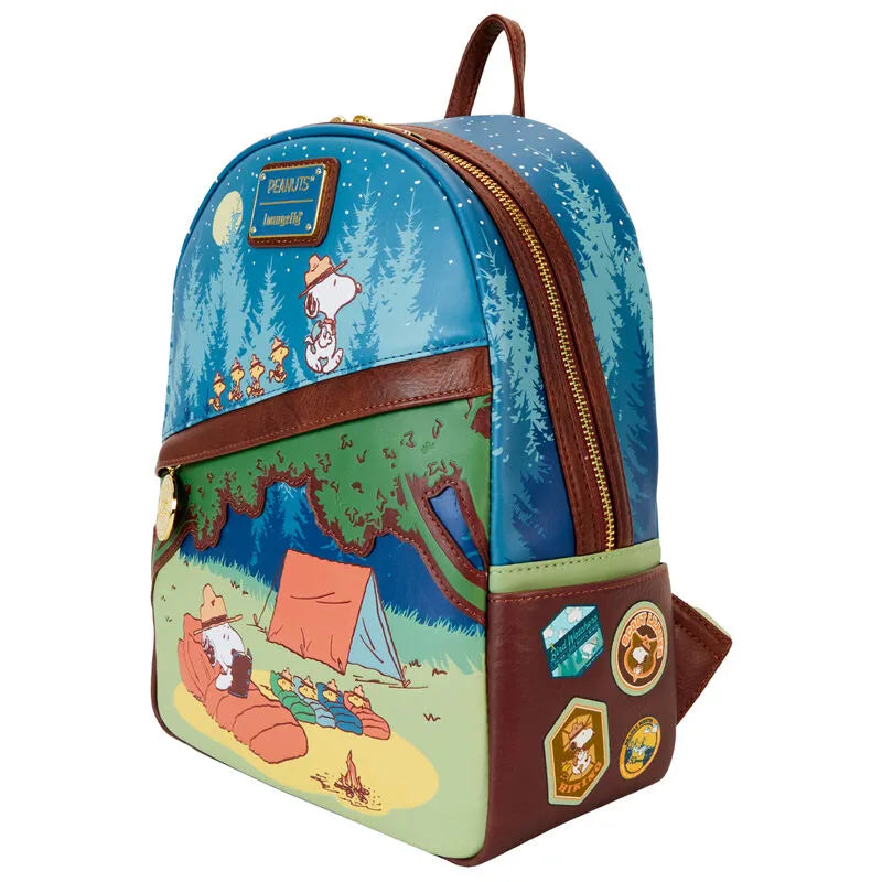 Loungefly Peanuts 50th Anniversary Snoopy's Beagle Scouts Mini Backpack - Ginga Toys