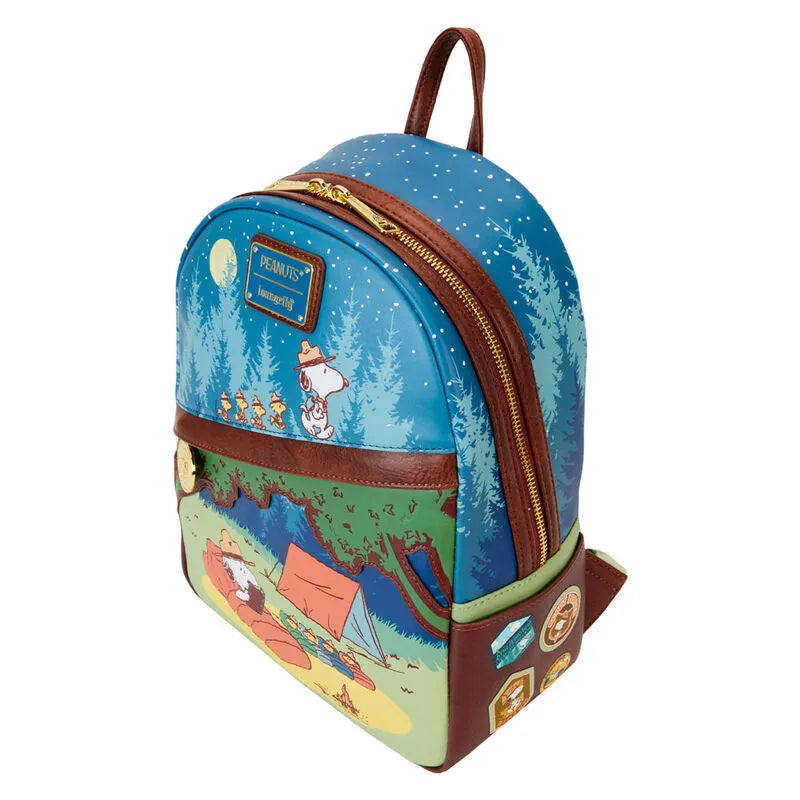 Loungefly Peanuts 50th Anniversary Snoopy's Beagle Scouts Mini Backpack - Ginga Toys