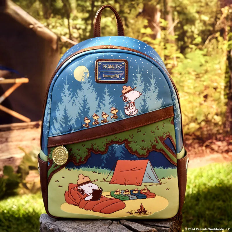 Loungefly Peanuts 50th Anniversary Snoopy's Beagle Scouts Mini Backpack - Ginga Toys