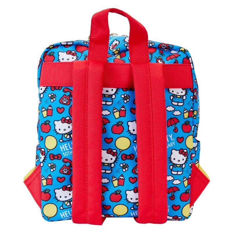 Loungefly Sanrio Hello Kitty 50th Anniversary All-Over Print Nylon Square Mini Backpack - Ginga Toys