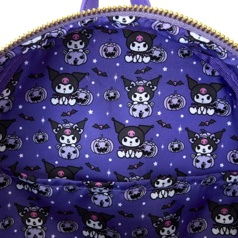 Loungefly Sanrio Kuromi Pumpkin Light Up Glow Mini Backpack - Ginga Toys