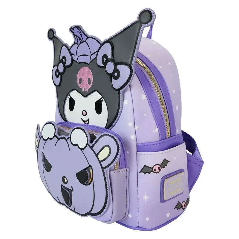 Loungefly Sanrio Kuromi Pumpkin Light Up Glow Mini Backpack - Ginga Toys