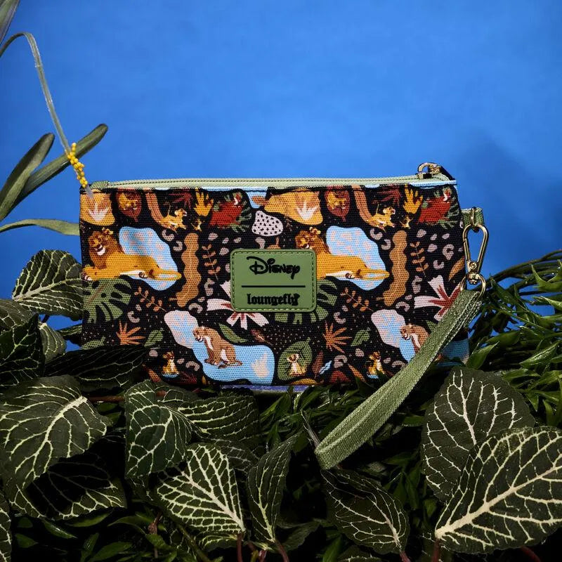 Loungefly The Lion King 30th Anniversary All-Over Print Canvas Zipper Pouch Wristlet - Ginga Toys