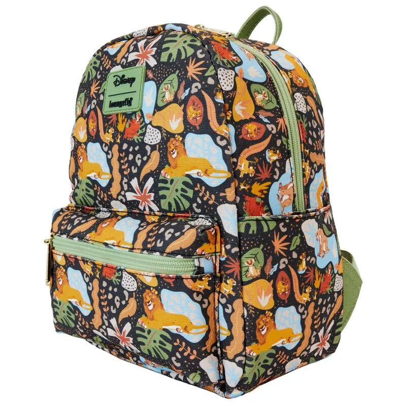 Loungefly The Lion King 30th Anniversary Silhouette All-Over Print Canvas Square Mini Backpack - Ginga Toys
