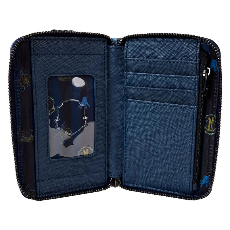 Loungefly Wednesday Nevermore Academy Castle Zip Around Wallet - Ginga Toys