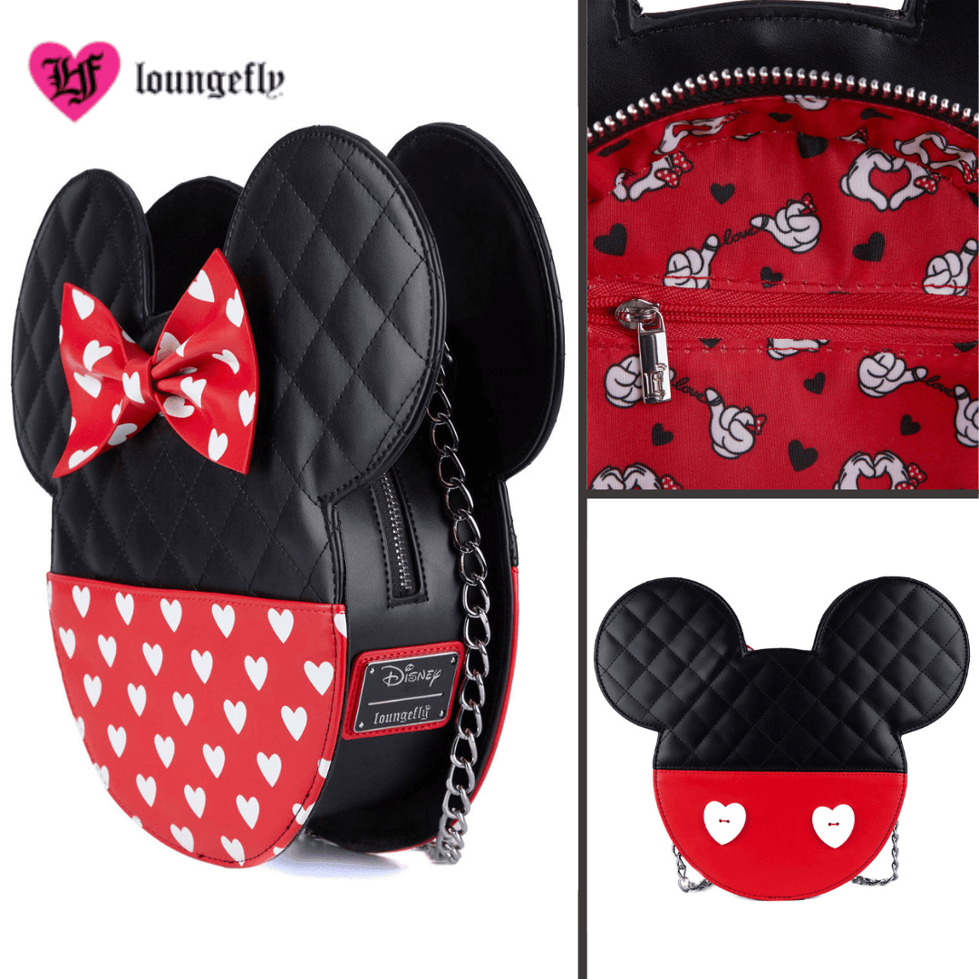 Loungefly X Disney Mickey and Minnie Mouse Love Reversible Crossbody Bag - Loungefly - Ginga Toys