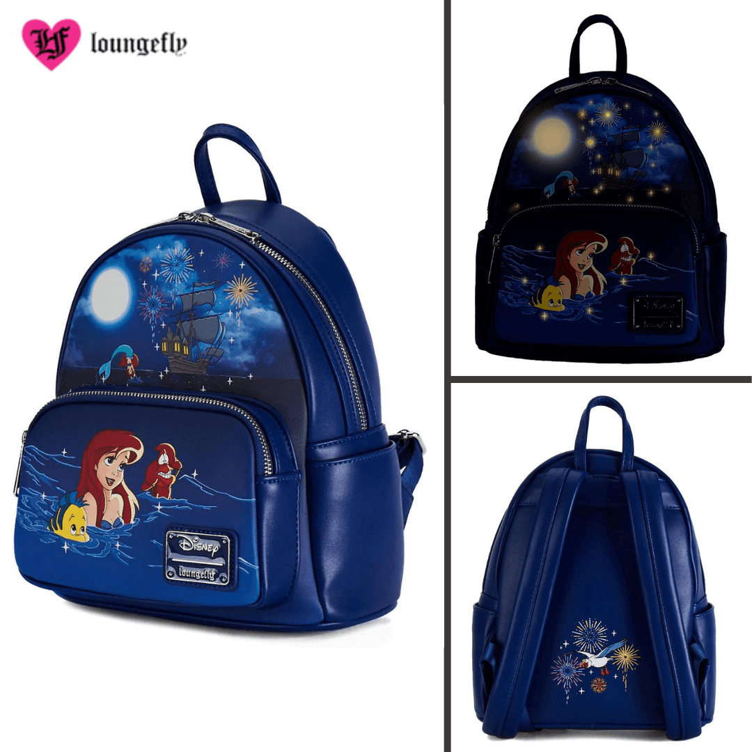 LoungeFly The Little Mermaid Ursula Lair Glow Mini Backpack