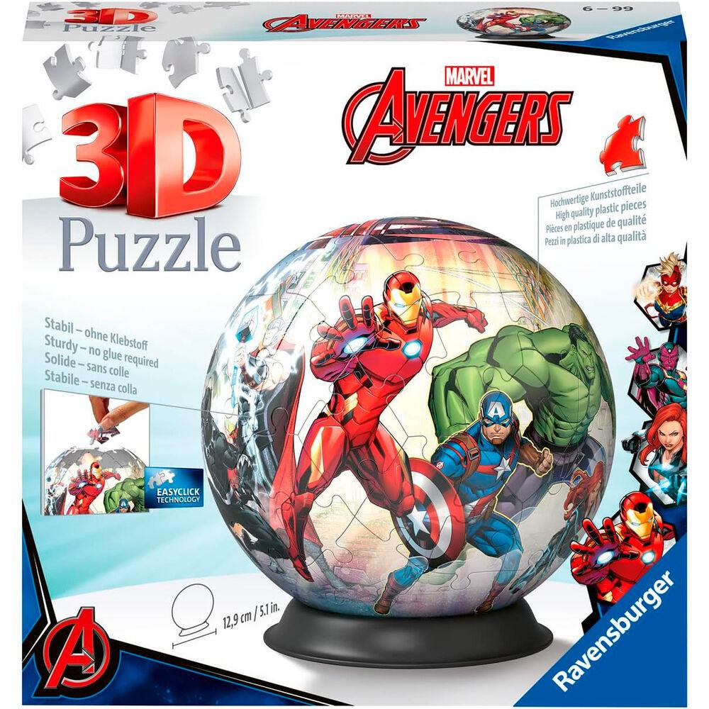 Marvel Avengers 3D Puzzle Ball - 72 Pieces - Ravensburger - Ginga Toys