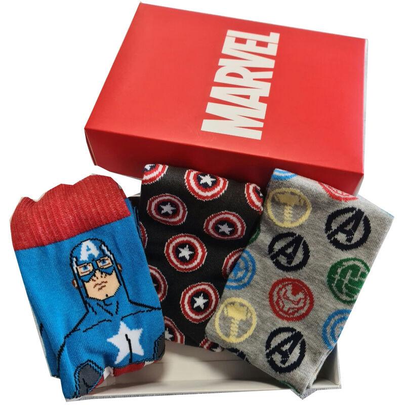 Marvel - Avengers Adult Socks Pack 3 Pieces Gift Box 39/45 - Marvel - Ginga Toys