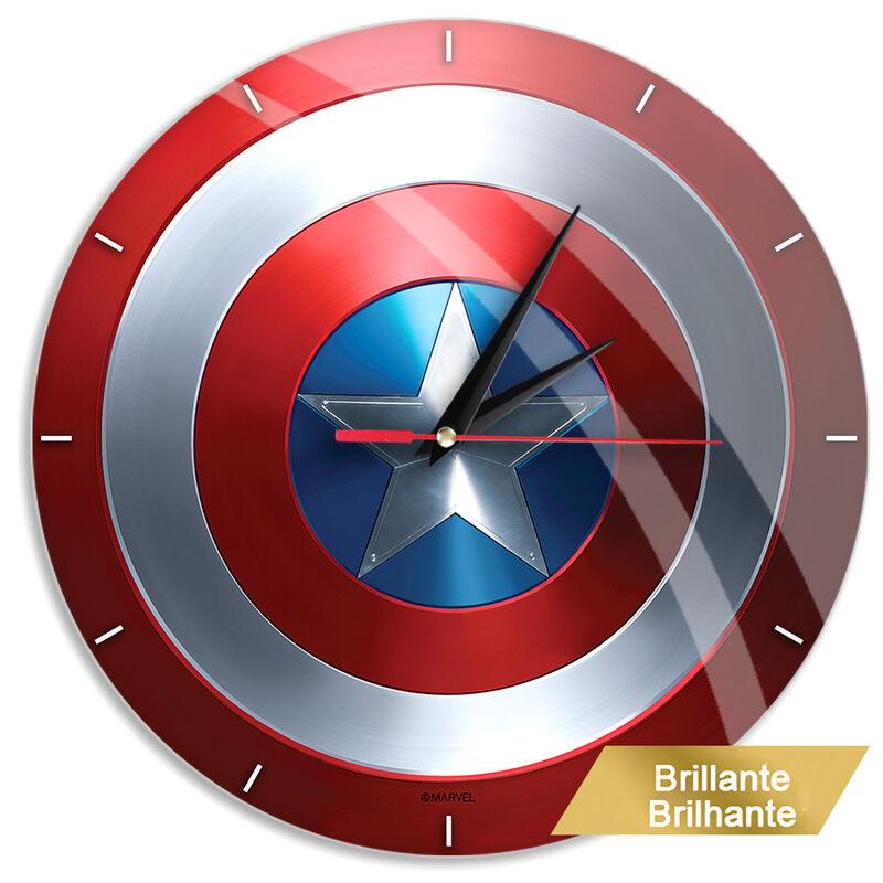 Marvel Captain America Glossy Red Wall Clock - Ert Group - Ginga Toys