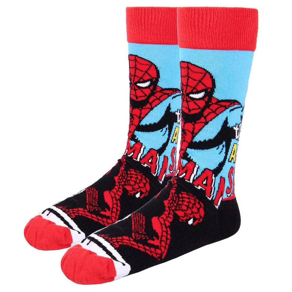 Marvel Comics Adult Socks Pack 3 Pieces Gift Box 40/46 - Cerda - Ginga Toys