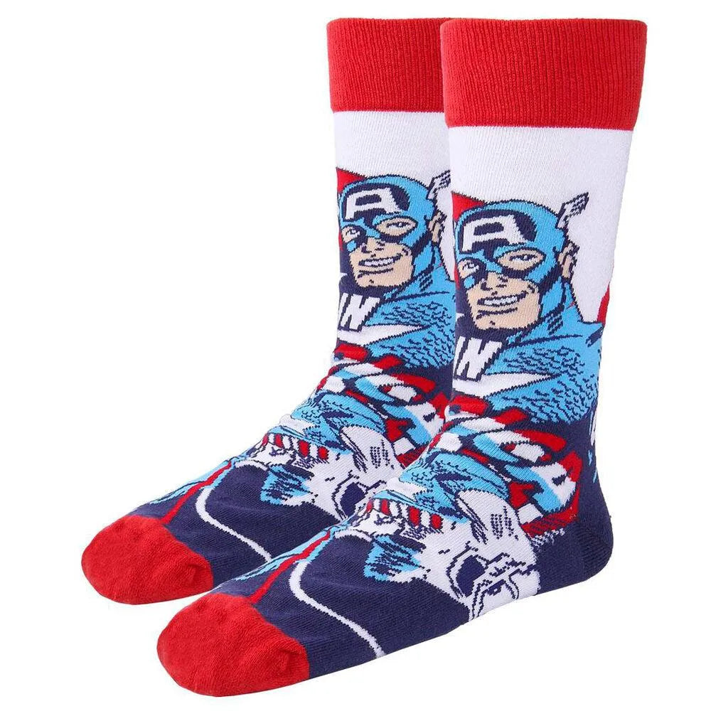 Marvel Comics Adult Socks Pack 3 Pieces Gift Box 40/46 - Cerda - Ginga Toys