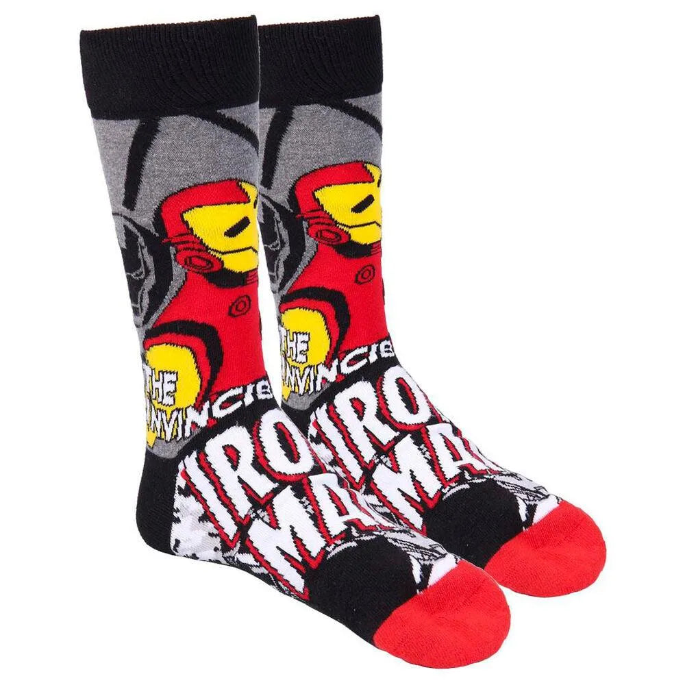 Marvel Comics Adult Socks Pack 3 Pieces Gift Box 40/46 - Cerda - Ginga Toys