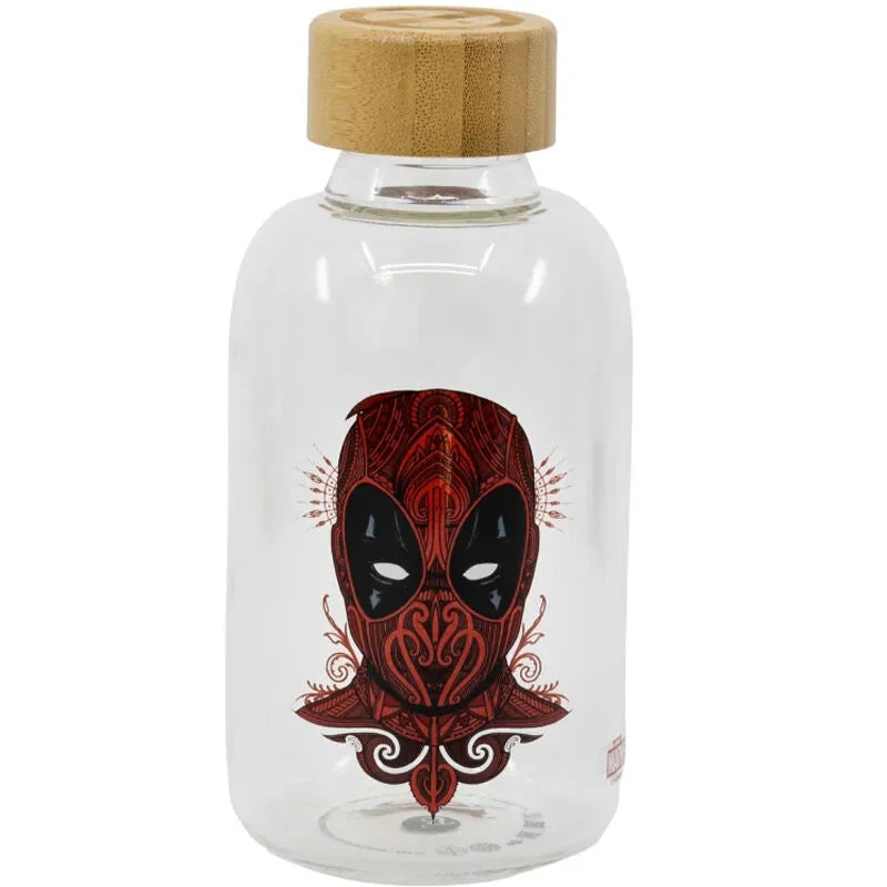 Marvel Deadpool Glass Bottle 620ml - Ginga Toys