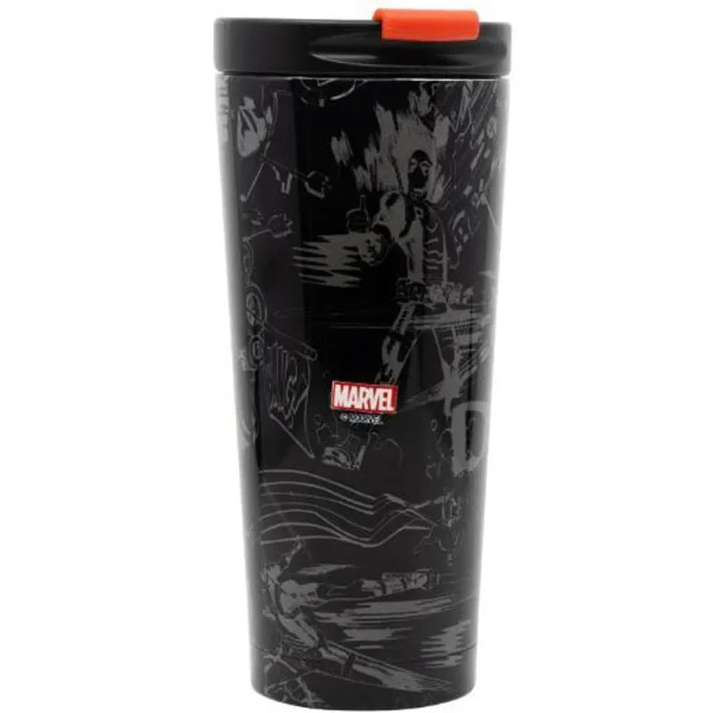 Marvel Deadpool Stainless Steel Travel Flask Tumbler 425ml - Ginga Toys