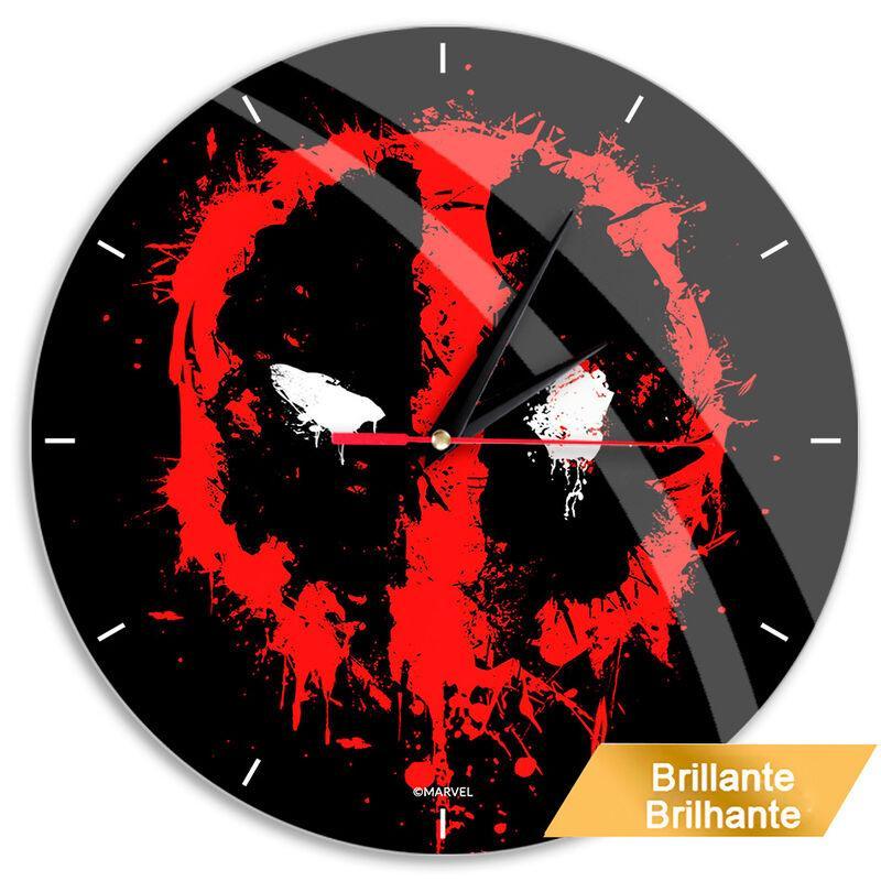 Marvel Deadpool Wall Clock Glossy Black - Ert Group - Ginga Toys