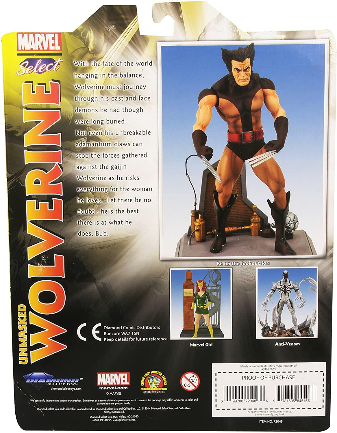 Marvel Select X-Men Unmasked Wolverine Action Figure - Diamond Select - Ginga Toys