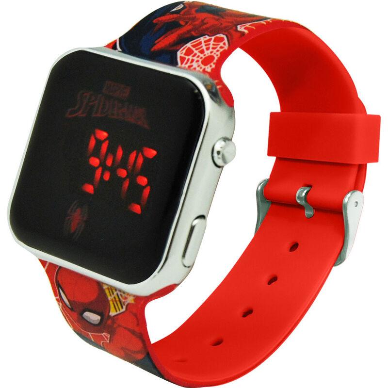 Marvel Spider-Man Children Kids Red Led Digital Watch - Kids Licensing - Ginga Toys