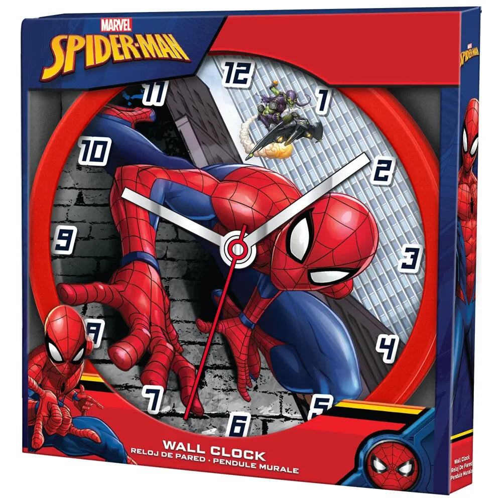 Marvel Spider-Man Kids Wall Clock 25cm - Ginga Toys