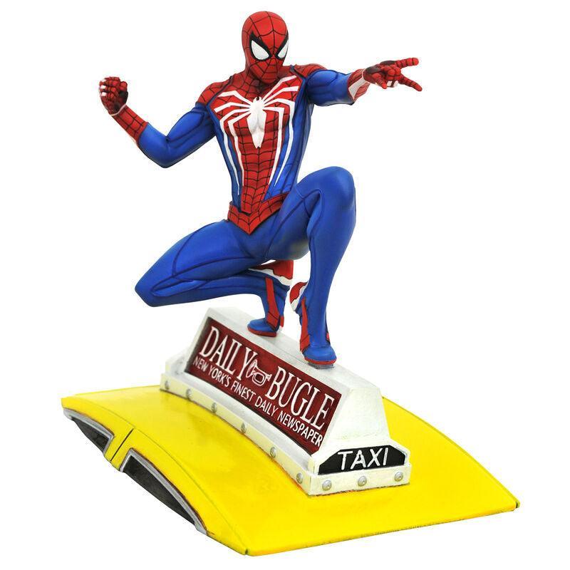 Marvel Spider-Man On Taxi Gallery Diorama Figure - Diamond Select - Ginga Toys