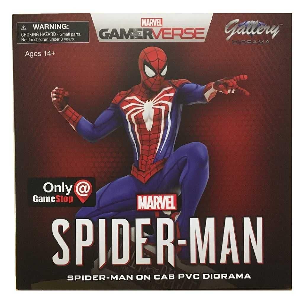 Marvel Spider-Man On Taxi Gallery Diorama Figure - Diamond Select - Ginga Toys