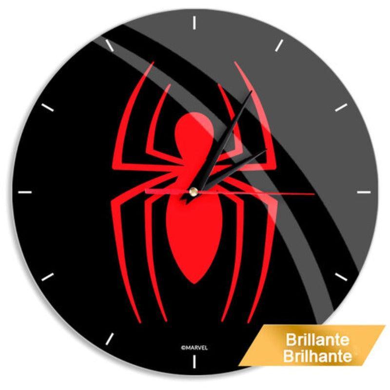 Marvel Spider-Man Wall Clock Glossy Black - Ert Group - Ginga Toys