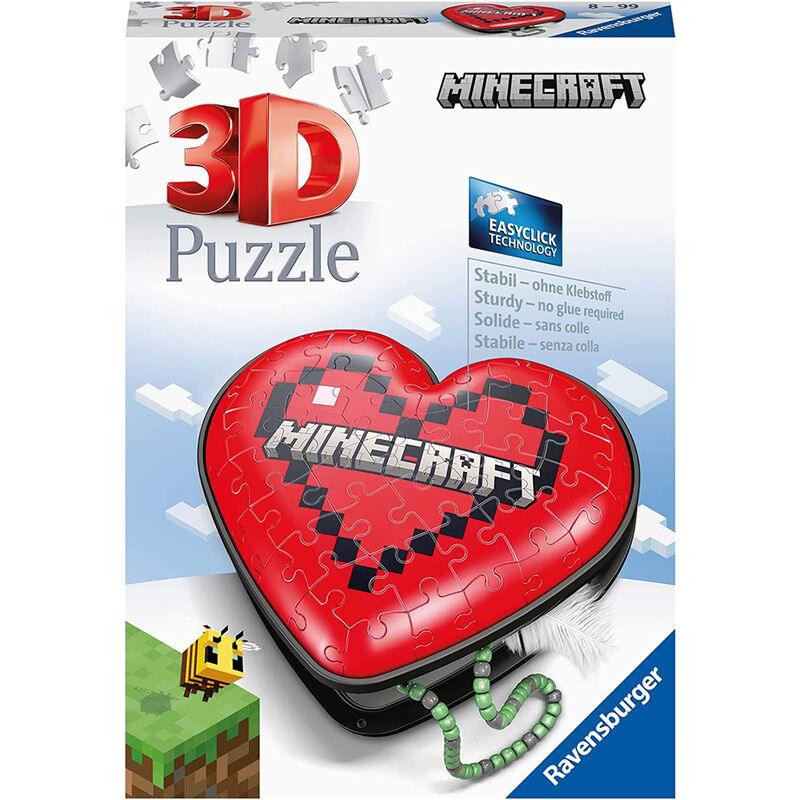 Minecraft Heart 3D Puzzle - 54 Pieces - Ravensburger - Ginga Toys