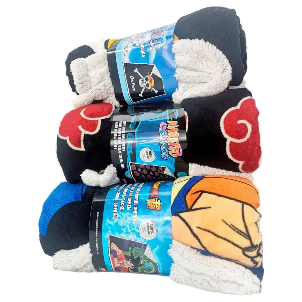 Naruto Shippuden coral sherpa blanket 120x150cm - Ginga Toys