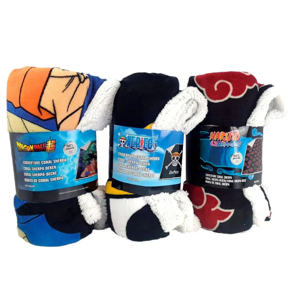 Naruto Shippuden coral sherpa blanket 120x150cm - Ginga Toys