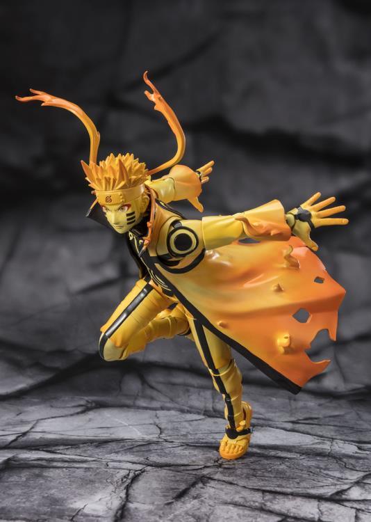 Naruto: Shippuden S.H.Figuarts Naruto Uzumaki Figure (Kurama Link Mode Ver.) Exclusive - Ginga Toys