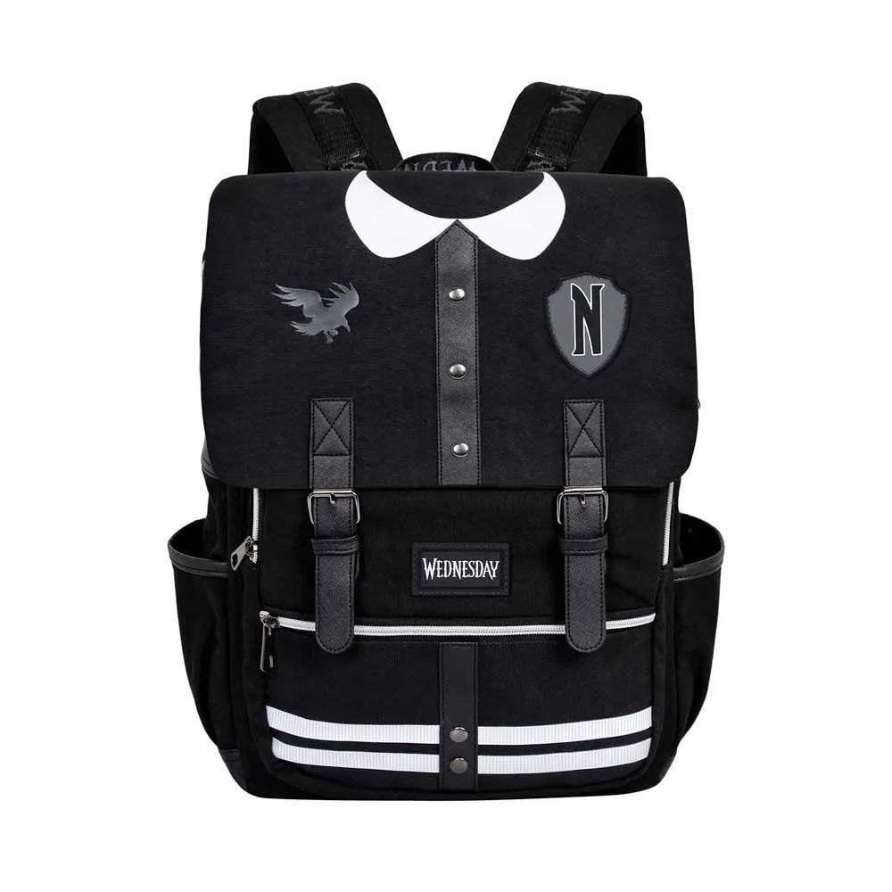Netflix Wednesday Varsity Black backpack Bag - Karactermania - Ginga Toys