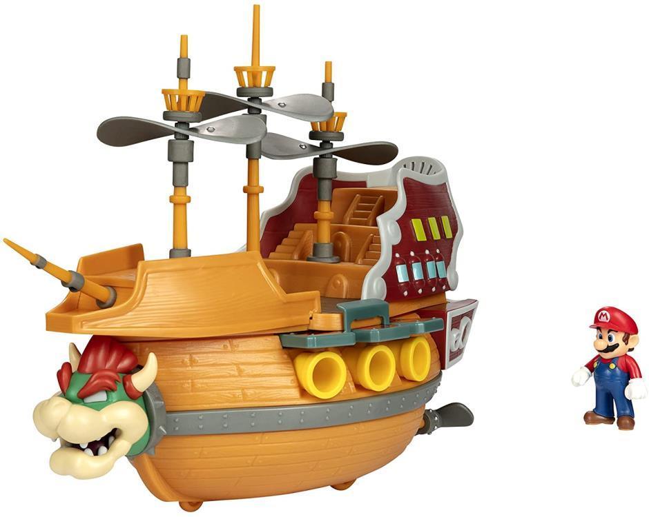 Nintendo Super Mario 2.5" Bowser's Air Ship Deluxe Playset - Jakks Pacific - Ginga Toys
