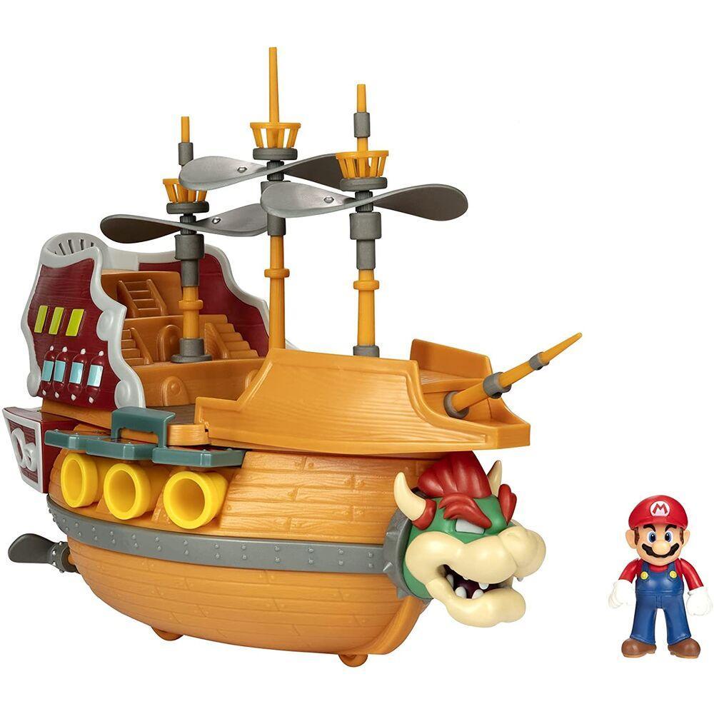 Nintendo Super Mario 2.5" Bowser's Air Ship Deluxe Playset - Jakks Pacific - Ginga Toys