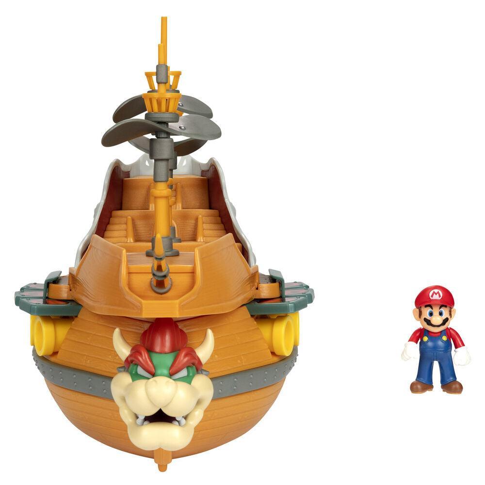 Nintendo Super Mario 2.5" Bowser's Air Ship Deluxe Playset - Jakks Pacific - Ginga Toys